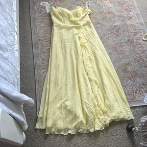 formal maxi strapless dress